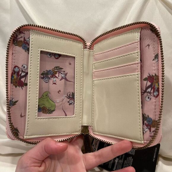 Loungefly X Disney The Nightmare Before Christmas Jack & Sally Floral Wallet NWT - Picture 7 of 8